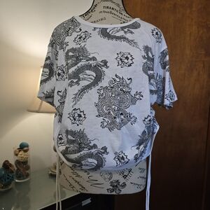 SOLD Dragon Print Women's Top